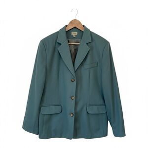 L.L.Bean Cashmere Wool Blend Blue Blazer Jacket Women’s 16P